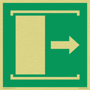 E033 safe condition door slides right to open